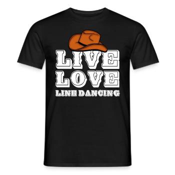 Danse en ligne, musique en ligne - T-shirt homme - noir - Devant - AI Model Male 178 light (178cm)