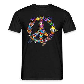 Symbole de paix signe de paix - T-shirt homme - noir - Devant - AI Model Male 178 light (178cm)