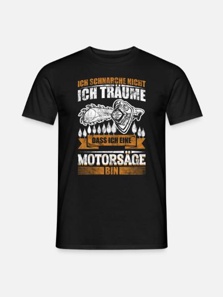 Forstwirt Motorsäge Geschenk - Männer T-Shirt - Schwarz
