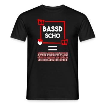 Franken Bassd Scho Erklärung - Männer T-Shirt - Schwarz - Vorne - AI Model Male 178 light (178cm)