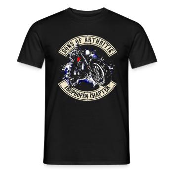 Sons of Arthritis Ibuprofen Chapter Biker - Männer T-Shirt - Schwarz - Vorne - AI Model Male 178 light (178cm)