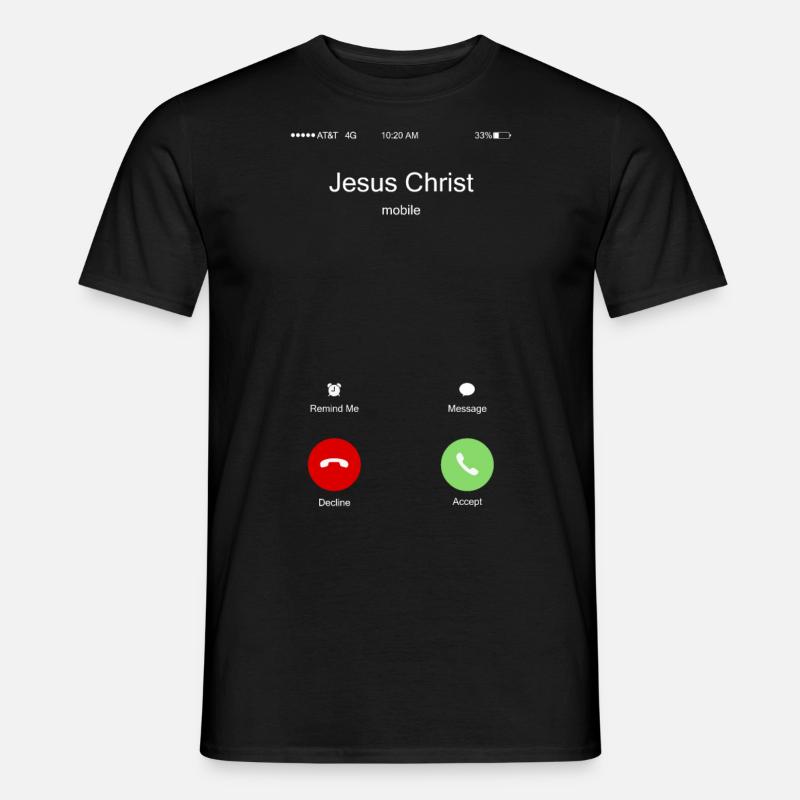 Jesus Christ Calling Kirche Christlich - Männer T-Shirt - Schwarz