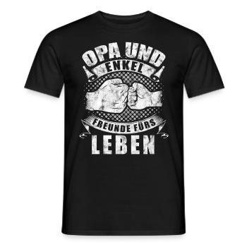 Opa und Enkel freunde fürs Leben Geschenkidee - Männer T-Shirt - Schwarz - Vorne - AI Model Male 178 light (178cm)