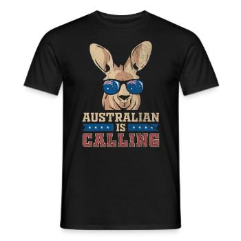 Kangaroo Australia animal outback gift idea - T-shirt homme - noir - Devant - AI Model Male 178 light (178cm)