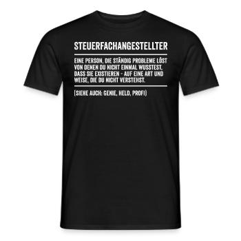 Steuerfachangestellter lustiges Sprüche Geschenk - Männer T-Shirt - Schwarz - Vorne - AI Model Male 178 light (178cm)