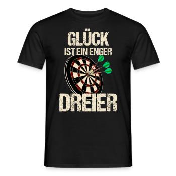 Funny luck is a tight three dart saying - Men's T-Shirt - black - Front - AI Model Male 178 light (178cm)