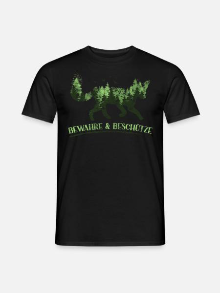 Fuchs - Bewahre & Beschütze - Männer T-Shirt - Schwarz