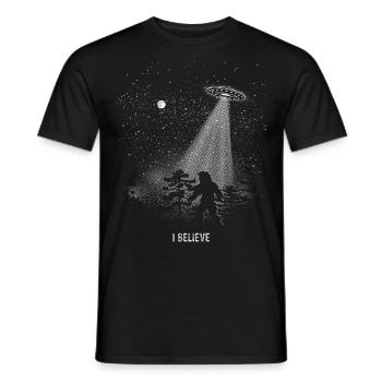 I Believe in Bigfoot - Men's T-Shirt - black - Front - AI Model Male 178 light (178cm)