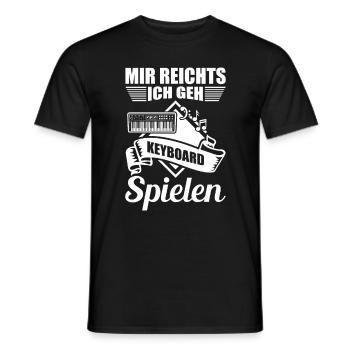 Keyboarder Sprüche Geschenk - Männer T-Shirt - Schwarz - Vorne - AI Model Male 178 light (178cm)