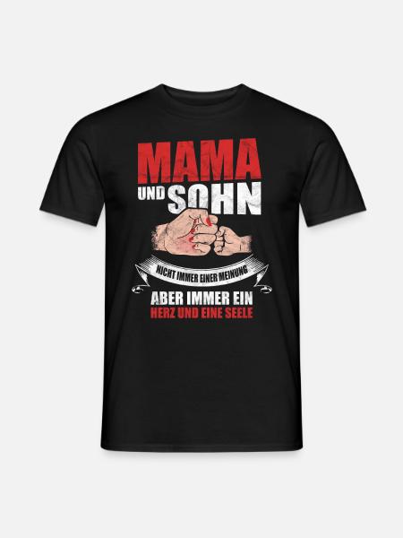 Mama Sohn Muttertag Geschenk - Männer T-Shirt - Schwarz