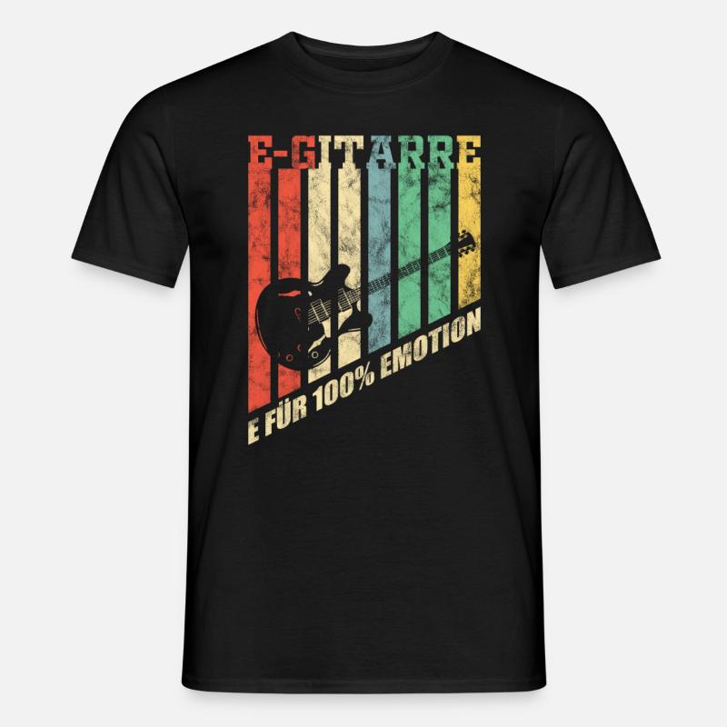 E-Gitarre - Männer T-Shirt - Schwarz