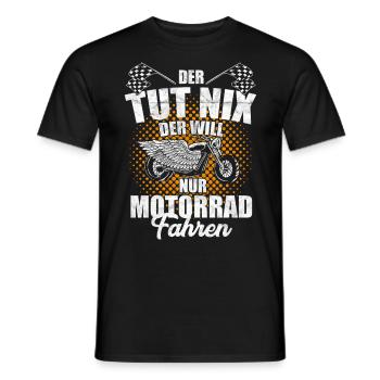 Motorrad lustiges Motorradfahrer Sprüche Geschenk - Männer T-Shirt - Schwarz - Vorne - AI Model Male 178 light (178cm)