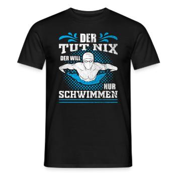 Schwimmer Wasser Sport Geschenkidee - Männer T-Shirt - Schwarz - Vorne - AI Model Male 178 light (178cm)