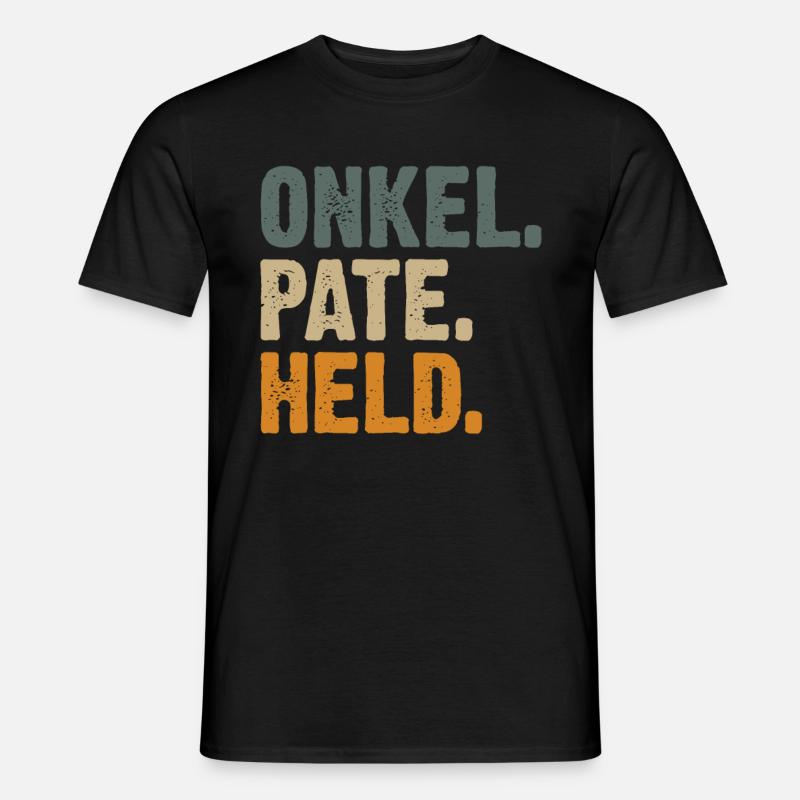 Onkel Pate Held - Männer T-Shirt - Schwarz