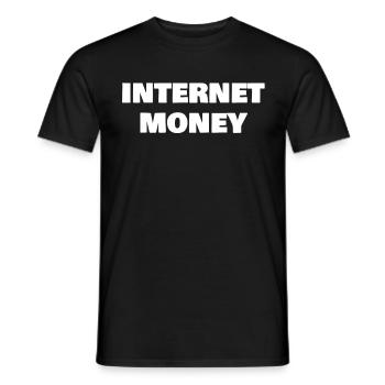Internet penge - Mænd T-shirt - sort - Foran - AI Model Male 178 light (178cm)