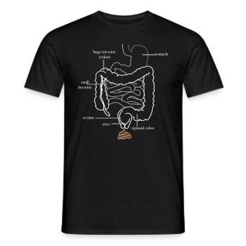 Intestine digestion shit shit feces funny - Men's T-Shirt - black - Front - AI Model Male 178 light (178cm)