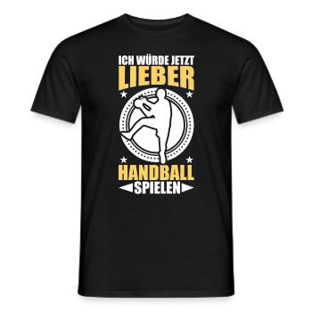 Handball Handballer Spruch - Männer T-Shirt - Schwarz - Vorne - AI Model Male 178 light (178cm)