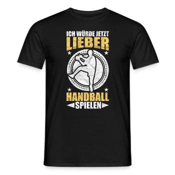 Handball Handballspieler - Männer T-Shirt - Schwarz - Vorne - AI Model Male 178 light (178cm)