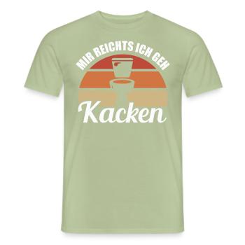 Mir reichts ich geh Kacken - Männer T-Shirt - Sage - Vorne - AI Model Male 178 light (178cm)