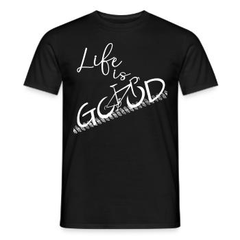 Vélo Fully drôle positif vélo de course - T-shirt homme - noir - Devant - AI Model Male 178 light (178cm)