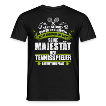 Lustiges Tennis Spieler Geschenk - Männer T-Shirt - Schwarz - Vorne - AI Model Male 178 light (178cm)
