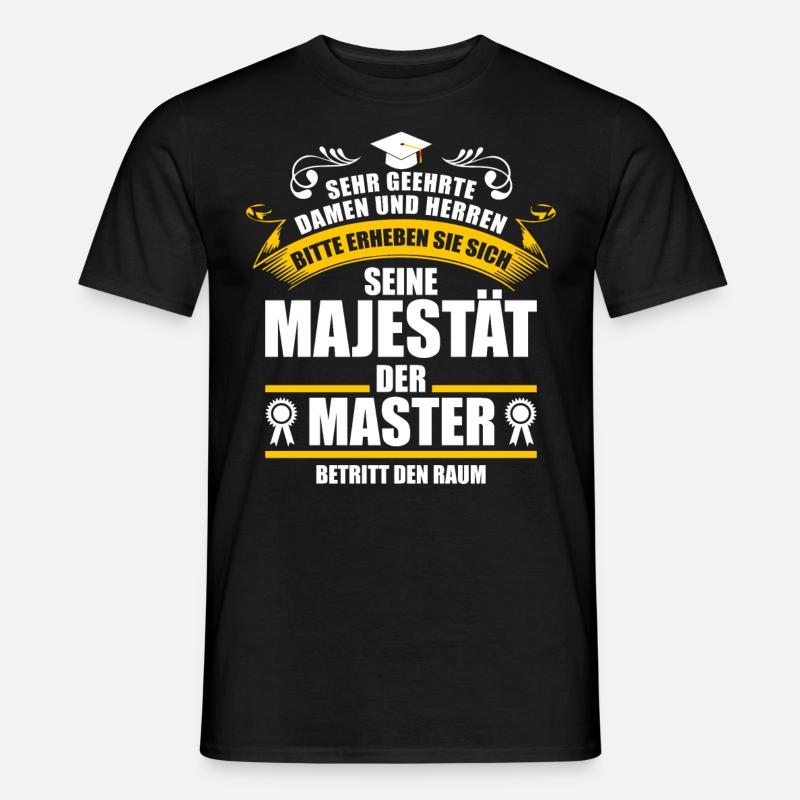 Master Abschluss Geschenk - Männer T-Shirt - Schwarz