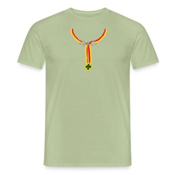 Sami Cardigan Schnitt - Männer T-Shirt - Sage - Vorne - AI Model Male 178 light (178cm)