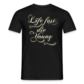 life almost the young - Men's T-Shirt - black - Front - AI Model Male 178 light (178cm)