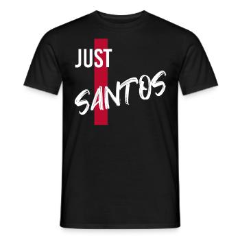 Santos santo - Men's T-Shirt - black - Front - AI Model Male 178 light (178cm)