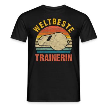 Weltbeste Trainerin Mannschaft Geschenk - Männer T-Shirt - Schwarz - Vorne - AI Model Male 178 light (178cm)
