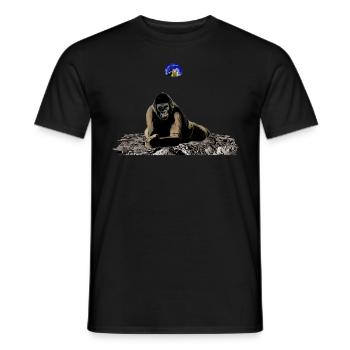 Moon Silverback - Men's T-Shirt - black - Front - AI Model Male 178 light (178cm)