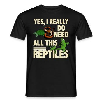 Gecko Eidechse - Männer T-Shirt - Schwarz - Vorne - AI Model Male 178 light (178cm)