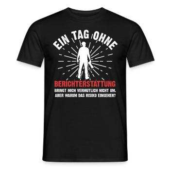 Journalist - Männer T-Shirt - Schwarz - Vorne - AI Model Male 178 light (178cm)
