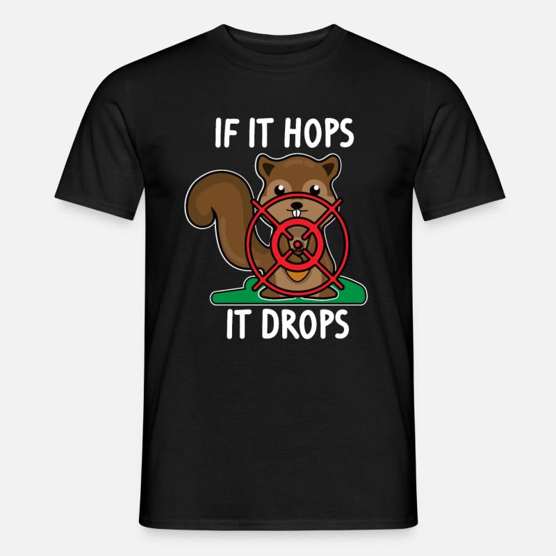 Eichhörnchenjäger Eichhörnchen Nagetier-Witze - Männer T-Shirt - Schwarz