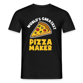 Pizzabäcker Pizzalover-Geschenk - Männer T-Shirt - Schwarz - Vorne - AI Model Male 178 light (178cm)