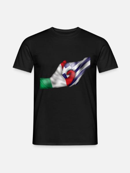 italy greece italien griechenland hands hände - Männer T-Shirt - Schwarz