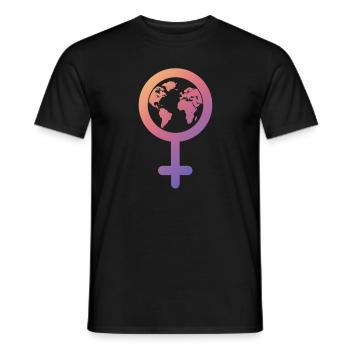 Girl Power Statement International Feminism - Men's T-Shirt - black - Front - AI Model Male 178 light (178cm)