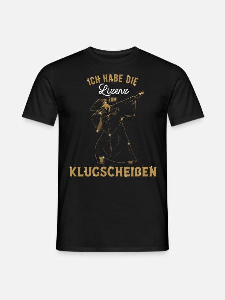 Klugscheißer Absolvent Prüfung Abschluss - Männer T-Shirt - Schwarz
