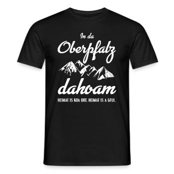 In da Oberpfalz dahoam. Bayern Heimat bayrisch - Männer T-Shirt - Schwarz - Vorne - AI Model Male 178 light (178cm)