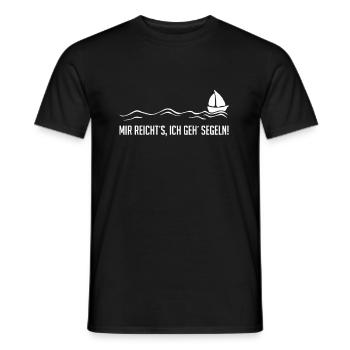 Mir reicht´s, ich geh Segeln! Sport Segelboot - Männer T-Shirt - Schwarz - Vorne - AI Model Male 178 light (178cm)
