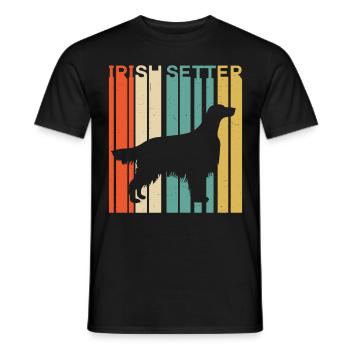Retro Vintage Irish Red Setter Silhouette - Männer T-Shirt - Schwarz - Vorne - AI Model Male 178 light (178cm)