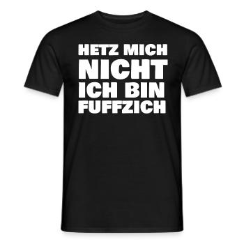 Hetz mich nicht 50 Fuffzich - Männer T-Shirt - Schwarz - Vorne - AI Model Male 178 light (178cm)