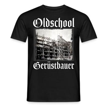 Gerüstbauer Shirt / Oldschool Gerüstbauer bedruckt - Männer T-Shirt - Schwarz - Vorne - AI Model Male 178 light (178cm)