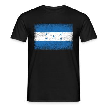 Drapeau honduras drapeau Armoiries - T-shirt homme - noir - Devant - AI Model Male 178 light (178cm)