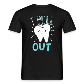 Je me retire - drôle dentiste hygiéniste dentaire - T-shirt homme - noir - Devant - AI Model Male 178 light (178cm)