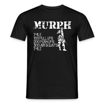 Fitness - WOD Murph - Men's T-Shirt - black - Front - AI Model Male 178 light (178cm)