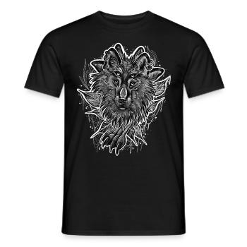 Eye Wolf - Men's T-Shirt - black - Front - AI Model Male 178 light (178cm)