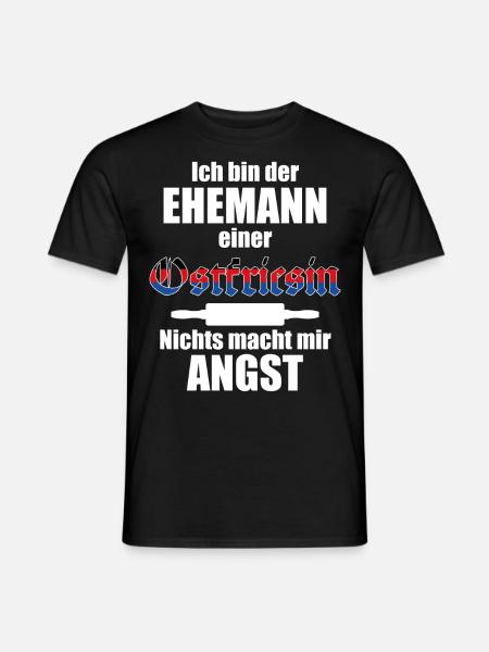 Ehemann einer Ostfriesin | Spruch Ostfriesland - Männer T-Shirt - Schwarz