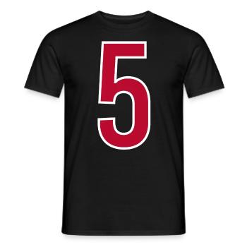 Zahl 5 Nummer Fünf - Männer T-Shirt - Schwarz - Vorne - AI Model Male 178 light (178cm)