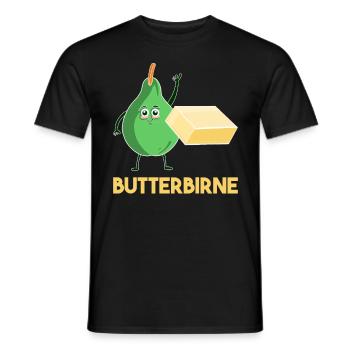 Butterbirne Lustiges Obst Butter Birne Geschenk - Männer T-Shirt - Schwarz - Vorne - AI Model Male 178 light (178cm)